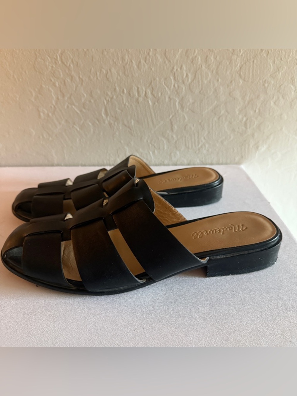 Madewell The Dicksons Fisherman Mules Black size 7